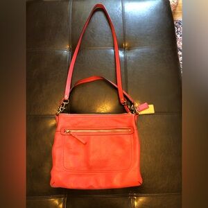 Coach Melon Pink Crossbody/Shoulder Bag Pebbled Leather